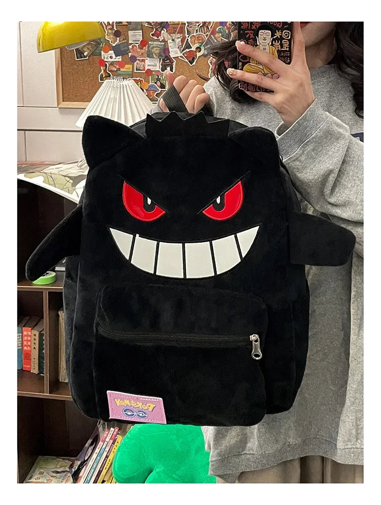 Gengar Backpack Trendy Cool Large Bag Cute Cartoon Kawaii Couple Gift Storage Toys Anime Accessories