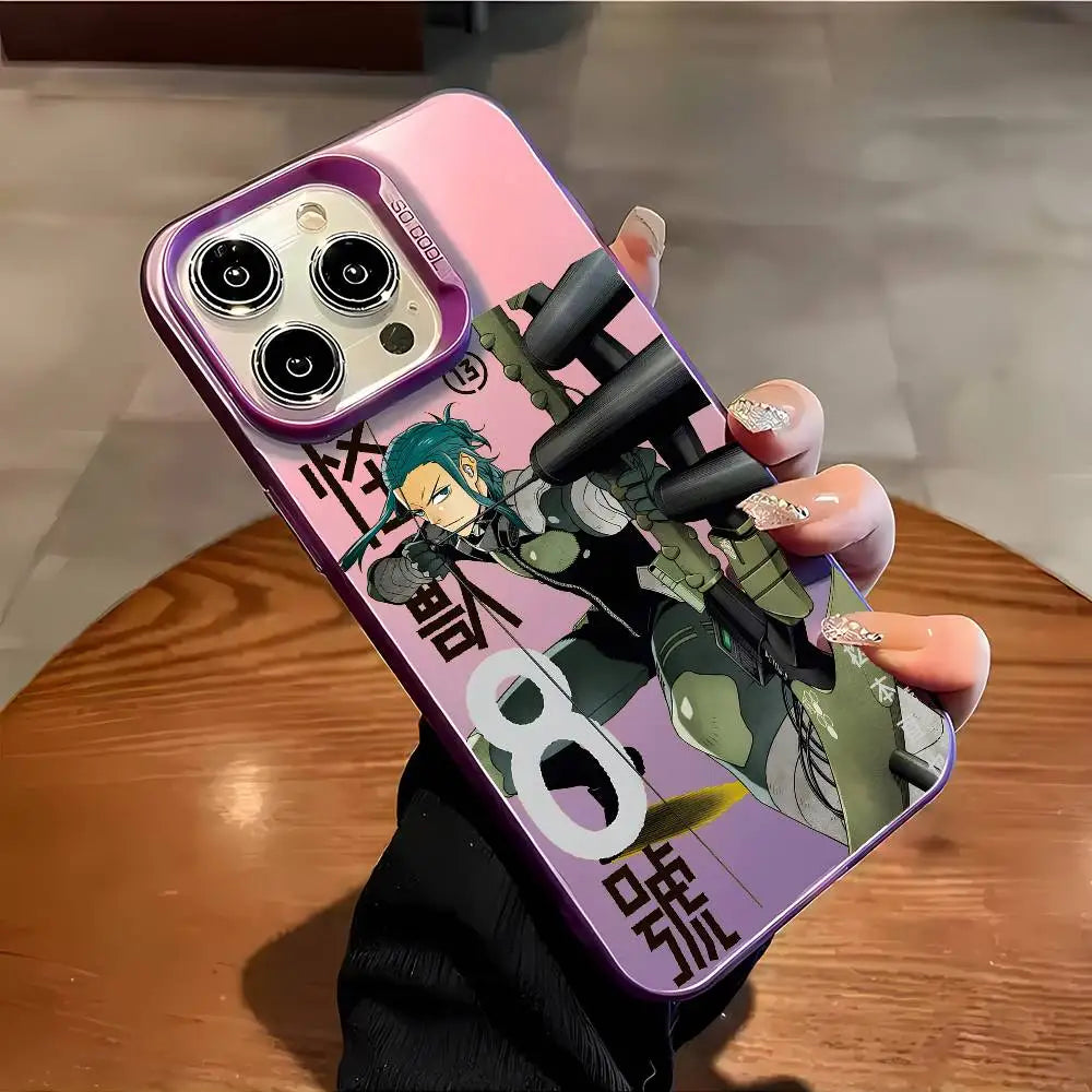 Anime K-Kaiju No 8 Phone Case For iPhone 17 16 15 14 13 12 Pro Max Plus Colorful Gradient Soft TPU Back Cover