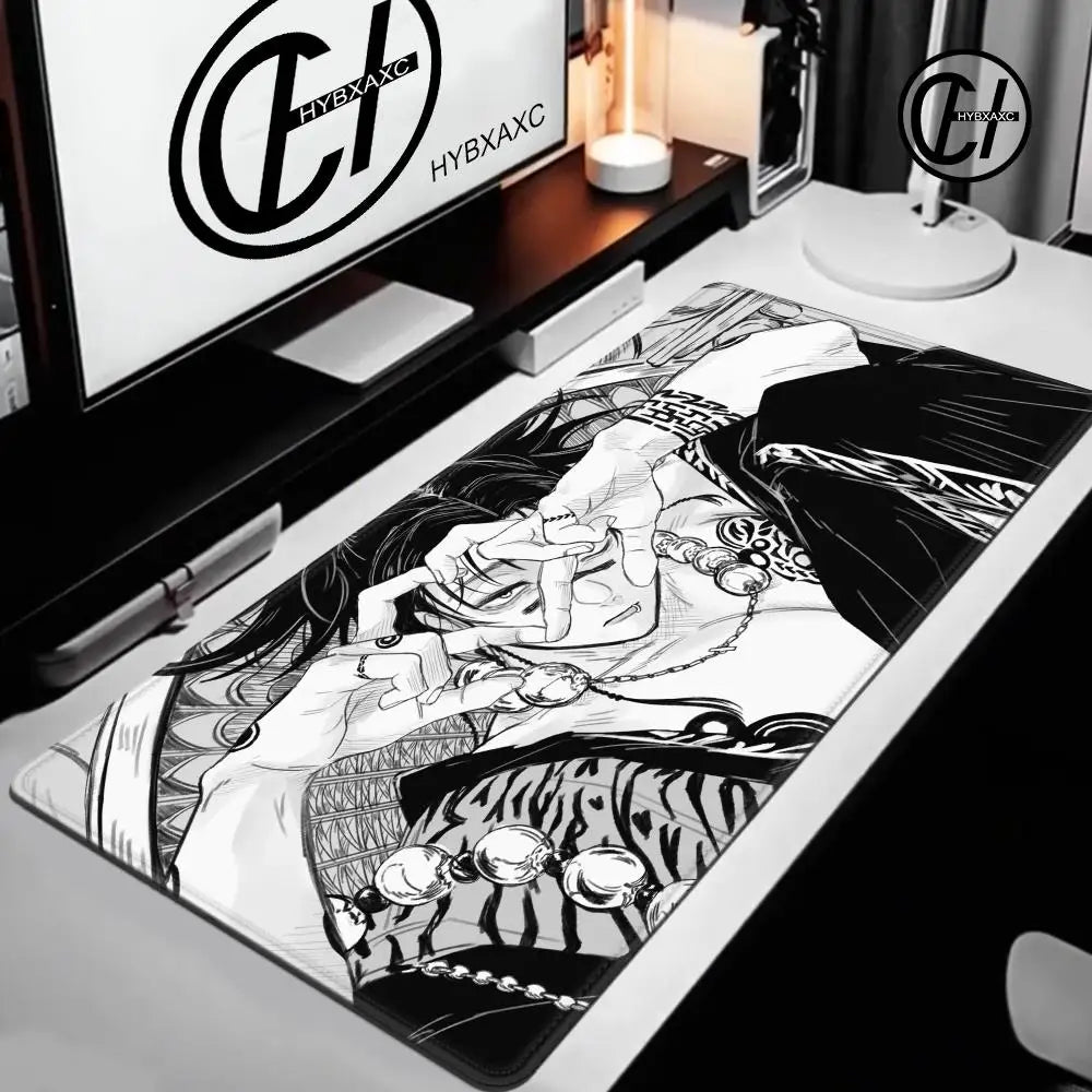90x40CM Black Anime Jujutsu Kaisen Large Mouse Pad Ryomen Sukuna MousePads Computer Gaming Peripheral Accessories Desk Mat