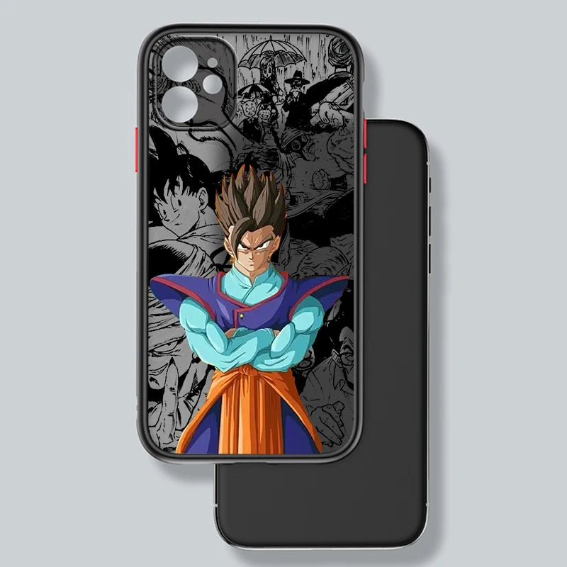 Comic D-Dragon Ball Son Goku Frosted Translucent For Apple iPhone 15 14 13 12 11 XS XR X 8 7 SE Pro Max Plus Mini Back
