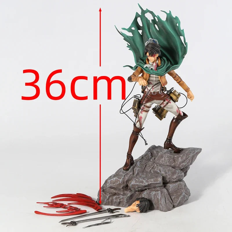Attack on Titan Mikasa Levi Ackerman Battle Damage Ver Collection Figure Figurine Model Statue