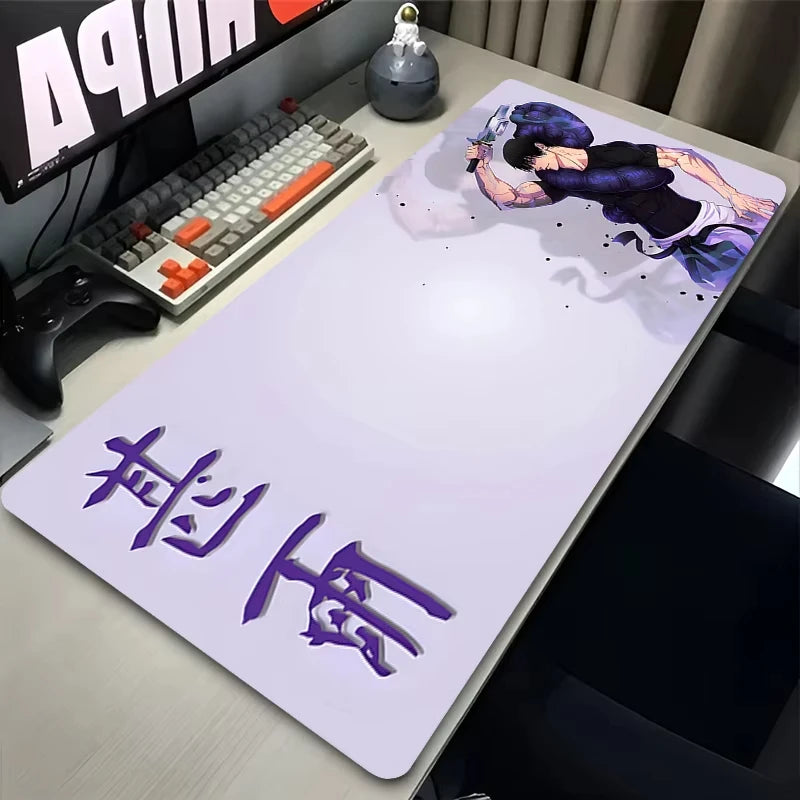 Mouse Pad Laptop Black and White Manga Mousepad Japan Anime J-jujutsu K-kaisen Desk Mouse Mat PC Toji Fushiguro HD Keyboard Pad