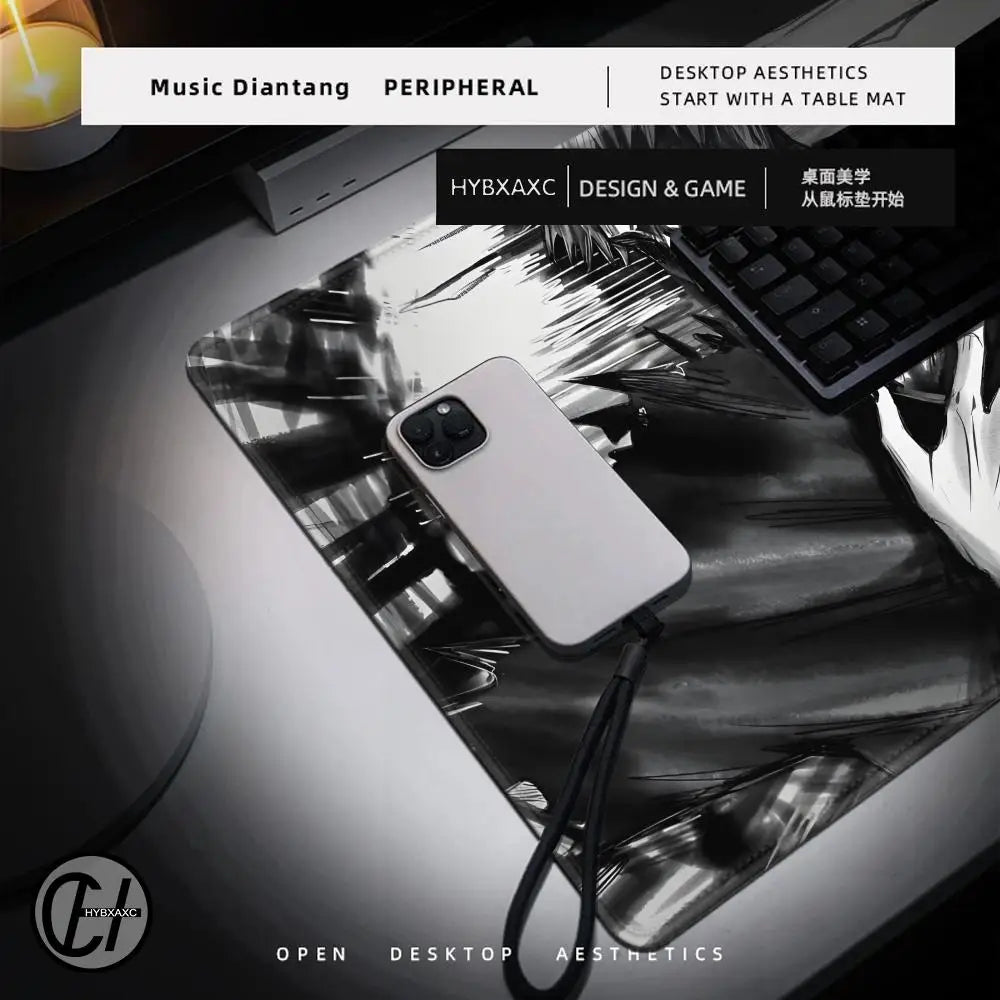 90x40CM Black Anime Jujutsu Kaisen Large Mouse Pad Ryomen Sukuna MousePads Computer Gaming Peripheral Accessories Desk Mat