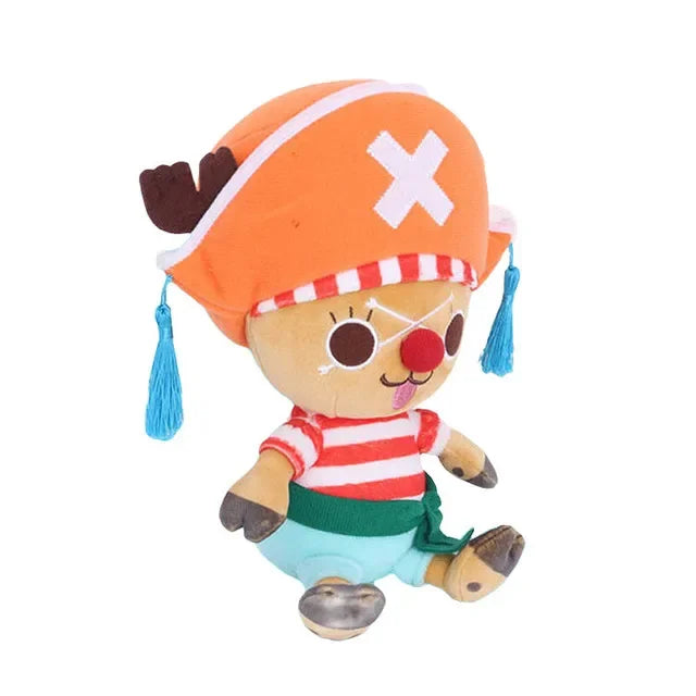 Japanese Anime 25cm One Piece Original Plush Toys CartoonFigure Luffy Chopper Ace Roronoa Zoro Cute Stuffed Doll Kids Xmas Gifts