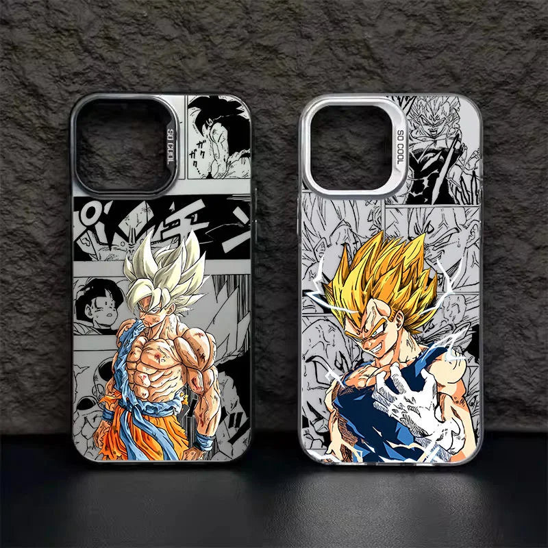 Dragons Balls Black Goku Phone Case For iPhone 16 15 14 13 12 11 Pro Max X XR XSMAX 8 7 Plus Candy Matte Shockproof Back Cover