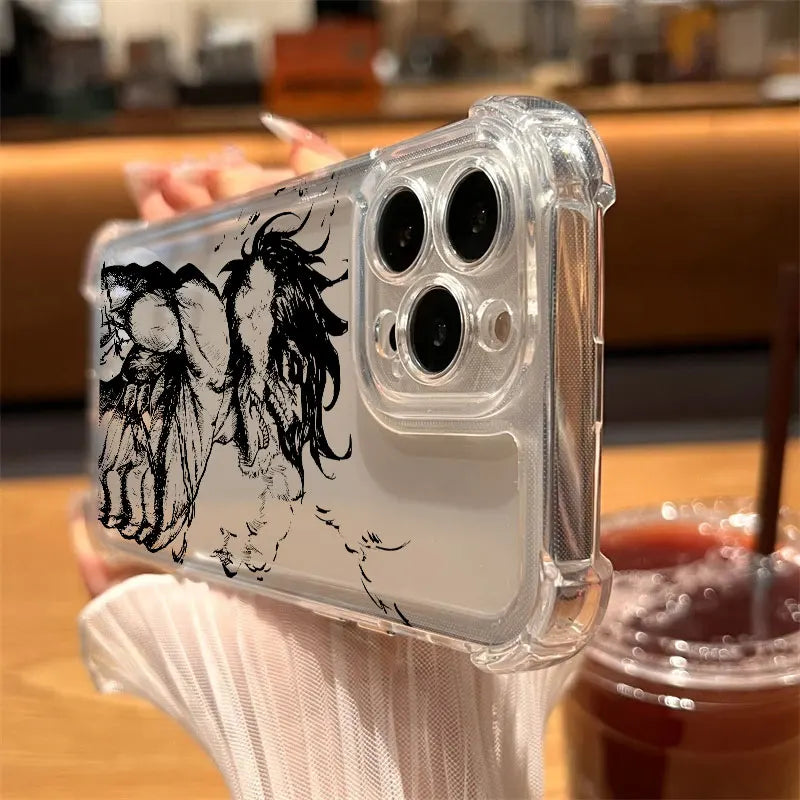 Anime Attack On Titan Hot Cool Phone Case Clear For iPhone 17 16 14 15 11 12 13 Pro Max 16E 16 Plus 17 Air Soft Shockproof Cover