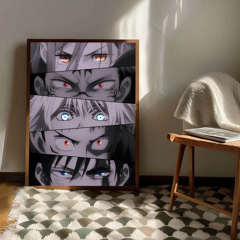 Anime Jujutsu Kaisen Prints Poster Itadori Yuji Fushiguro Megumi‌ Sukuna Collage Canvas Painting Home Decor Poster Fans Gifts