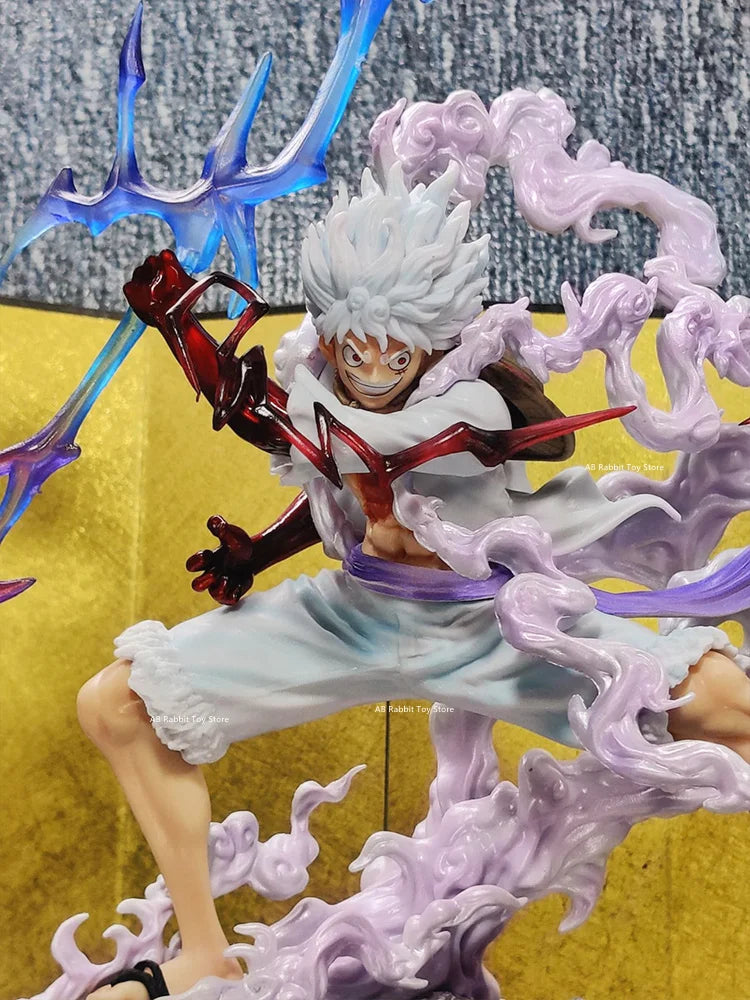 One Piece Nika Luffy Figure Luffy Sun God Gear 5 With Light Ball 28cm Action Figurine PVC Statue Model Collection Decora Toy Gif