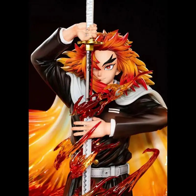 30cm Demon Slayer Rengoku Kyoujurou Anime Figure Rengoku Kyoujurou Figurine Pvc Model Statue Collection Decoration Desk Toy Gift