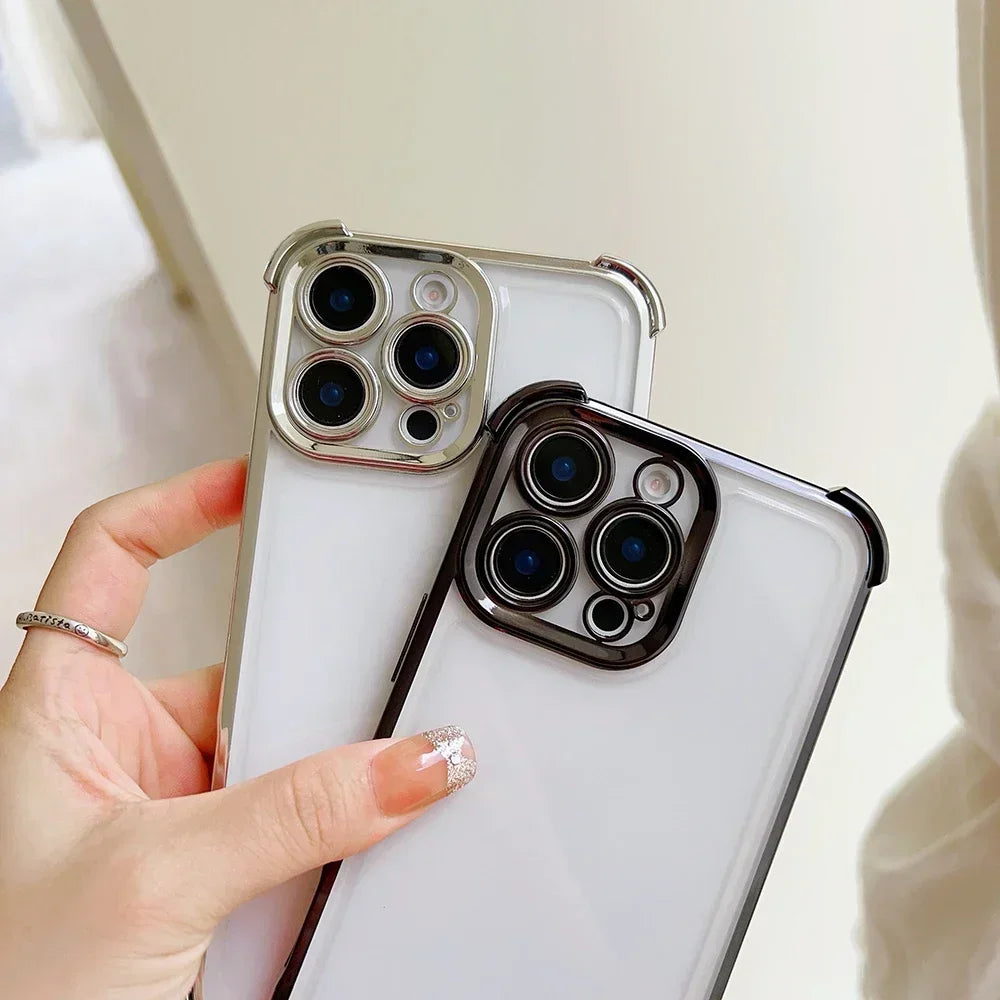 Plating Phone Case For Kaiju No 8 Kafkas iPhone 16e 16 15 14 13 12 11 Pro Max X XR XSMax 7 8 6 Plus Anti-Fall Airabag Back Cover