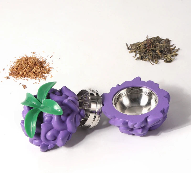 New Devil Fruit Cigarette Grinder Zinc Alloy 63-3 Layer Cigarette Crusher Multi Color Display Box Manufacturer Direct Sales