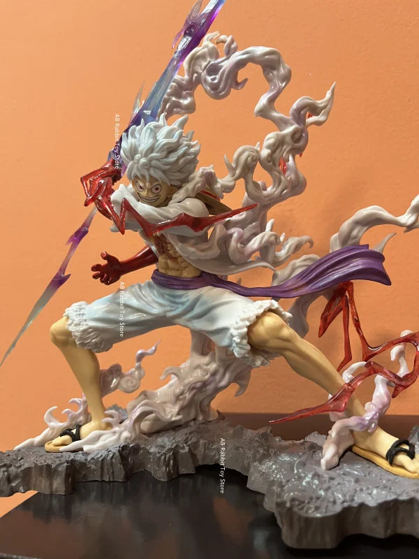 One Piece Nika Luffy Figure Luffy Sun God Gear 5 With Light Ball 28cm Action Figurine PVC Statue Model Collection Decora Toy Gif