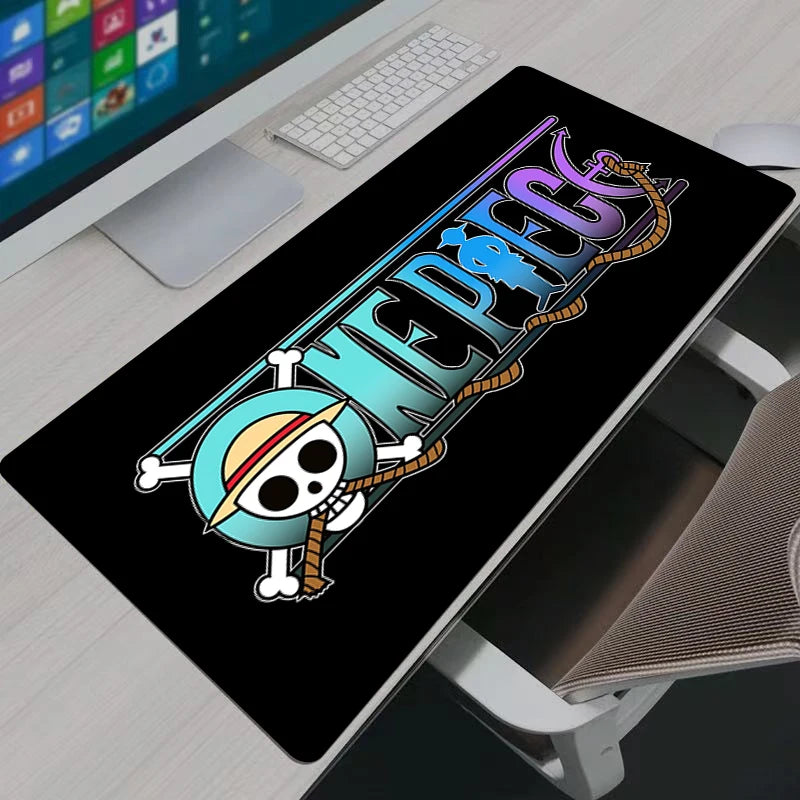 Mouse Pad Computer Laptop Keyboard Mouse Mat Japan Game Anime One Piece Logo Large Mousepad Keyboards Gamers Decoracion Desk Mat