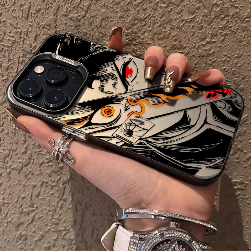Hot Anime Demons Slayers Matte Case for iPhone 15 16 14 13 12 11 Pro Max XS X XR 8 7 Plus SE 2020 Shockproof Plating PC Funda