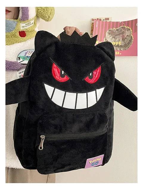 Gengar Backpack Trendy Cool Large Bag Cute Cartoon Kawaii Couple Gift Storage Toys Anime Accessories