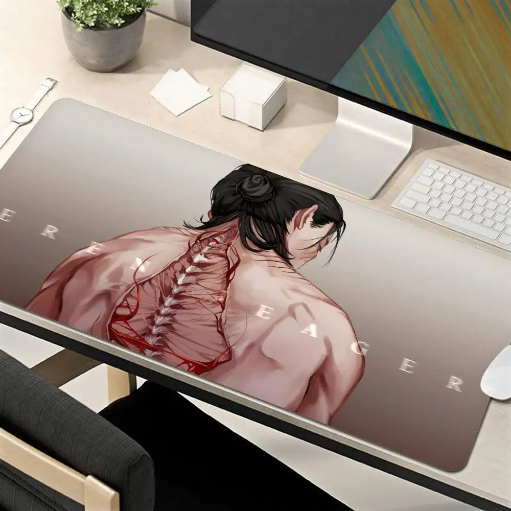 Attack on Titan Anime Large Lock Edge Mouse Pad Computer Mousepad XXL S Gaming Padmouse Gamer Laptop Keyboard Mouse Mats Carpet