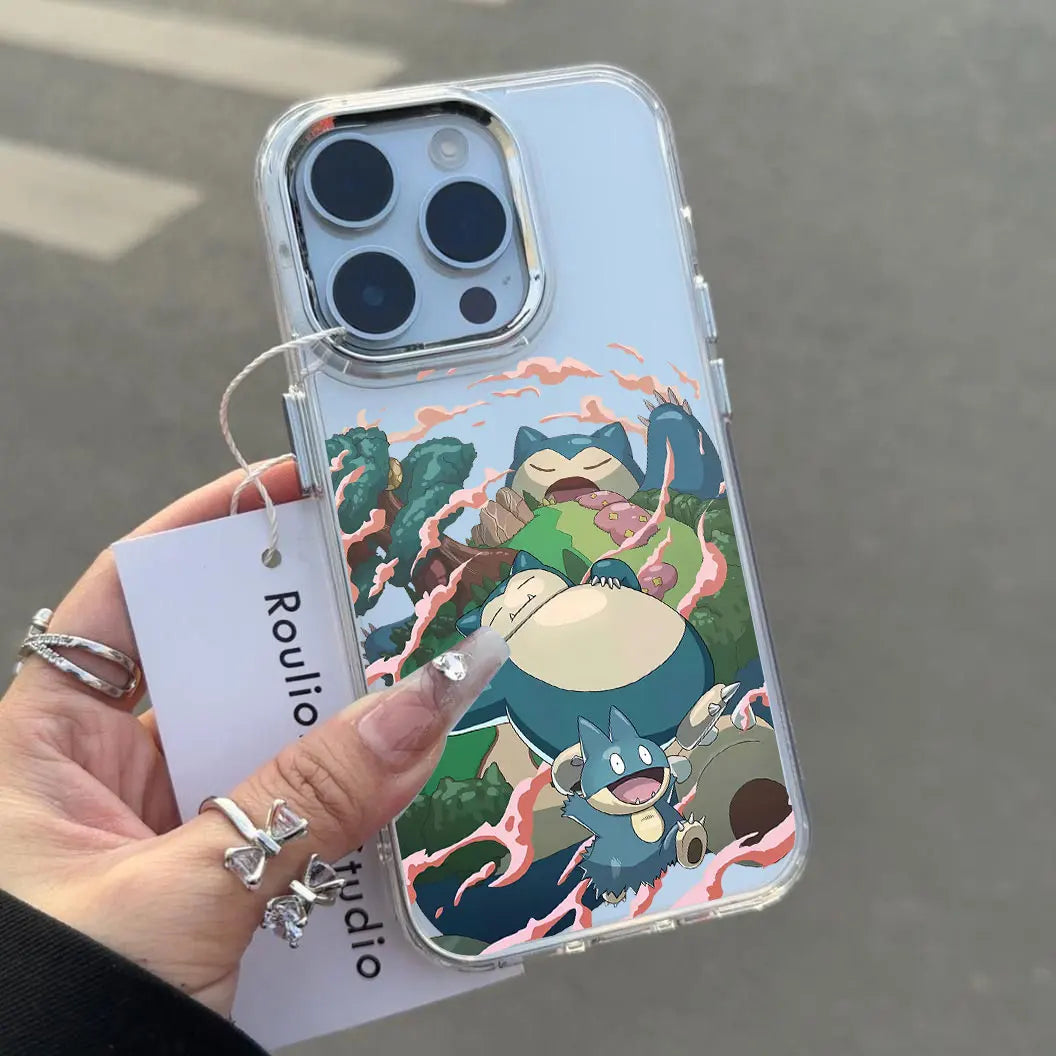 Anime New Pokemon Gengar Squirtle Phone Case For iPhone 17 16e 16 15 14 13 12 11 Pro Max 8 7 Air Plus Transparent Soft Cover