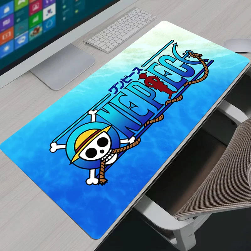 Mouse Pad Computer Laptop Keyboard Mouse Mat Japan Game Anime One Piece Logo Large Mousepad Keyboards Gamers Decoracion Desk Mat