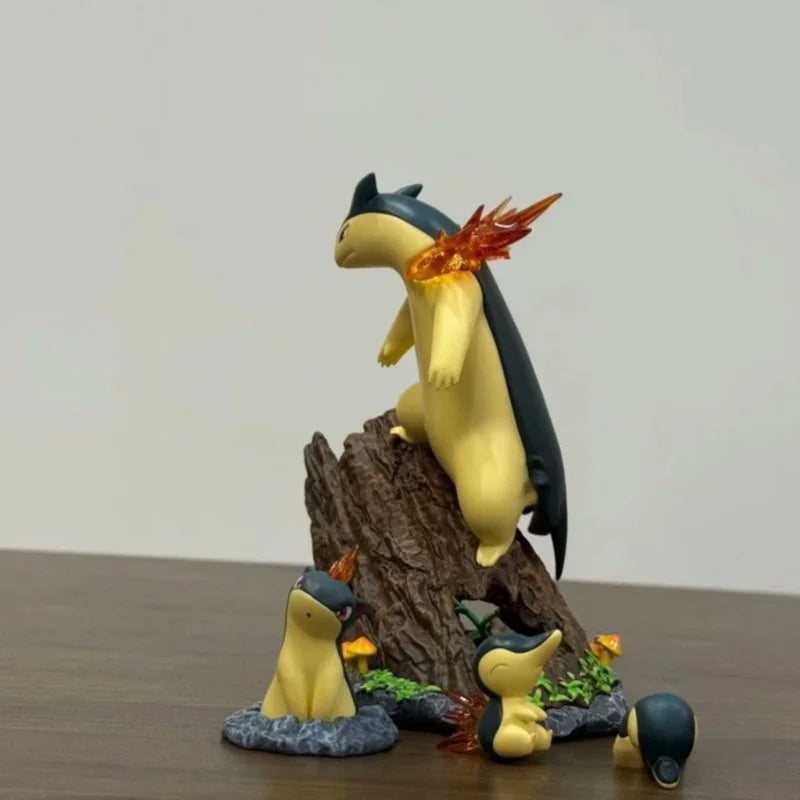 Anime Pokemon Typhlosion Figures A Day With Benny Collect Pvc Model Statue Desk Decoration Collection Children Birthday Gift Toy