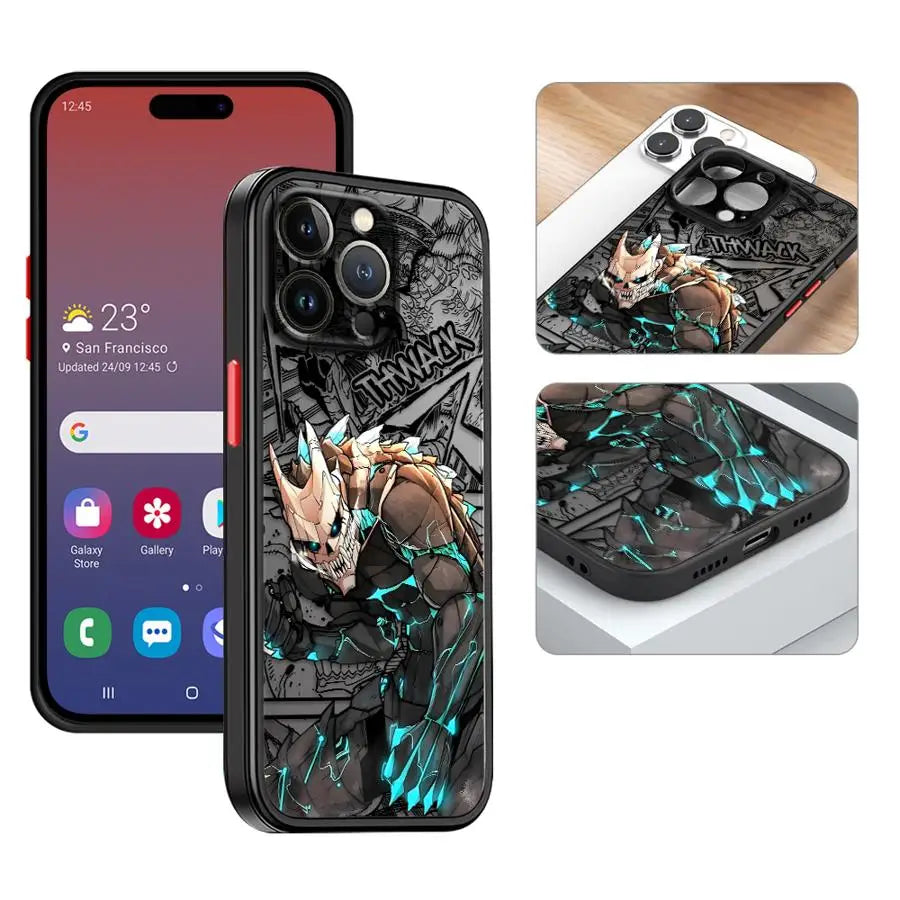 Kaiju No.8 Monster Form Phone Case for iPhone 11Pro 12 XS Max 16e 16 15 XR 13 Mini SE 14 Pro 7 8 Plus Matte Cover