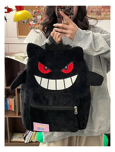 Gengar Backpack Trendy Cool Large Bag Cute Cartoon Kawaii Couple Gift Storage Toys Anime Accessories