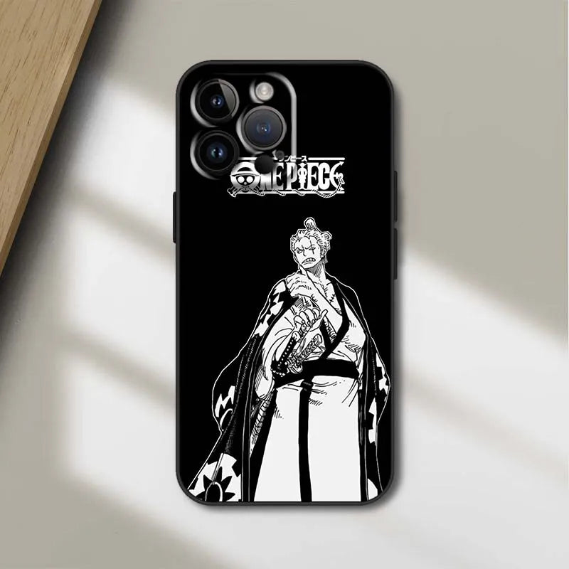 O-One Pieces Anime Cover For Apple iPhone 16 15 14 13 12 11 XS X Mini Plus Pro Max Black Phone Case
