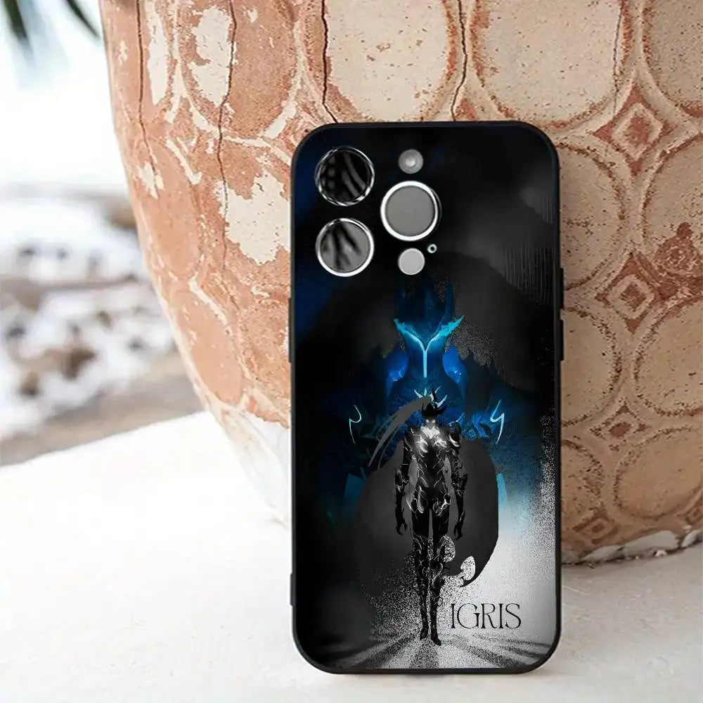 1pc Solo Leveling Anime Phone Case Silicone Soft For IPhone 16 15 14 13 12 11 X XR Plus Pro Max Plus