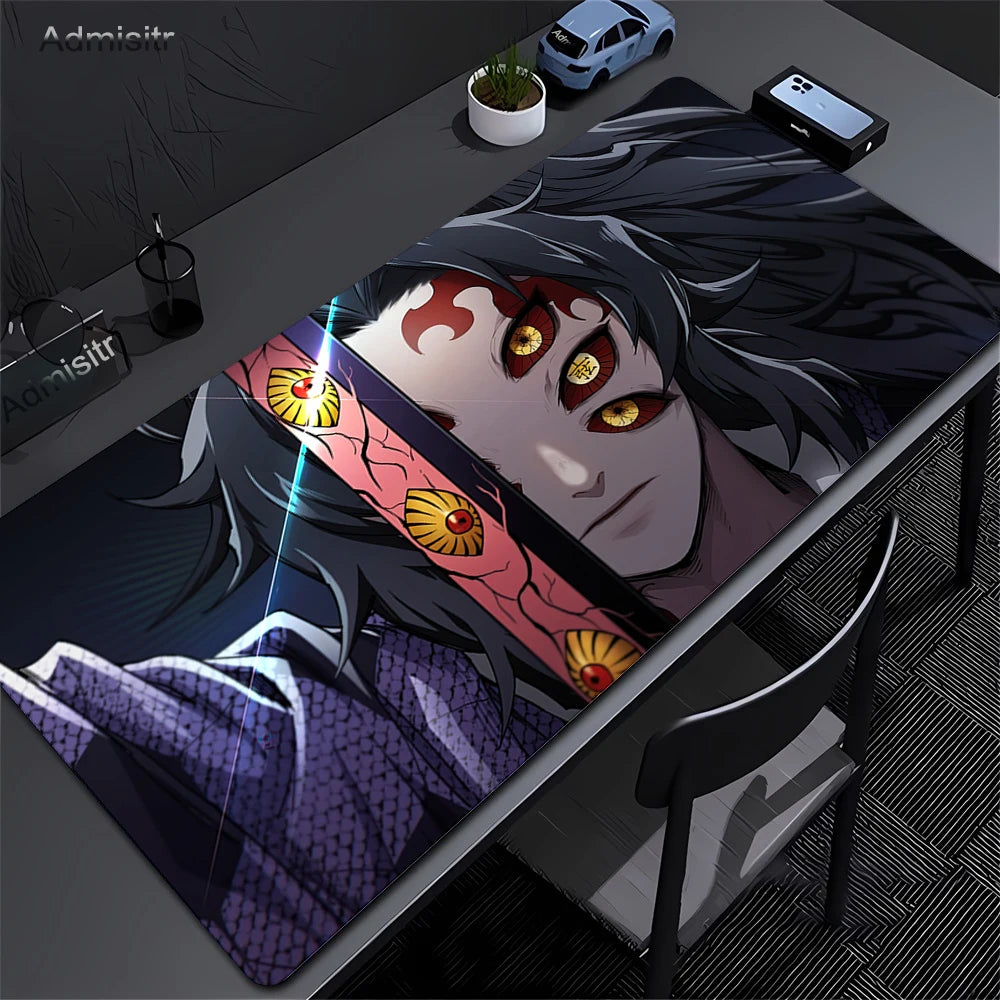 Anime Demon Slayer Gaming Mouse Pad Rubber Mat Deskmat Keyboard Pads Cartoon Cute Mousepad Kawaii Pc Accessories Mouse Mats Xxl