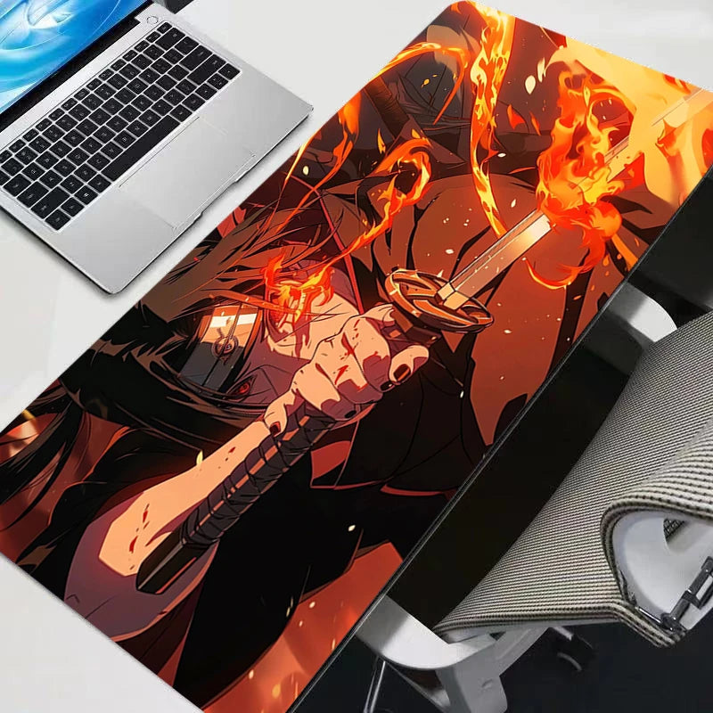 Uchiha Itachi Madara N-Naruto Uzumaki Mouse Pad Professional E-sports Gamers Speed Pc Gaming Rubber Keyboard Desk Mat Mousepad