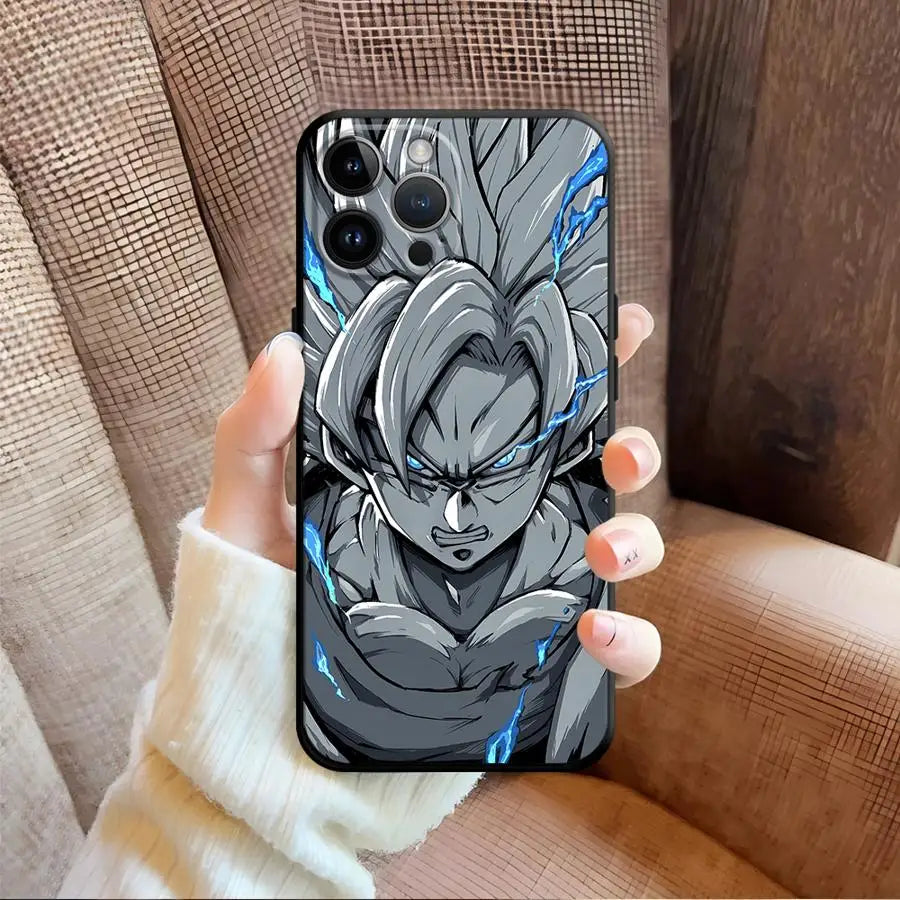 Anime D-Dragon Ball Son Goku Black Soft Phone Cover Case for iPhone XR XS Max 17Air 7 8 15 16 14 Plus 13 12 11 17 Pro Max