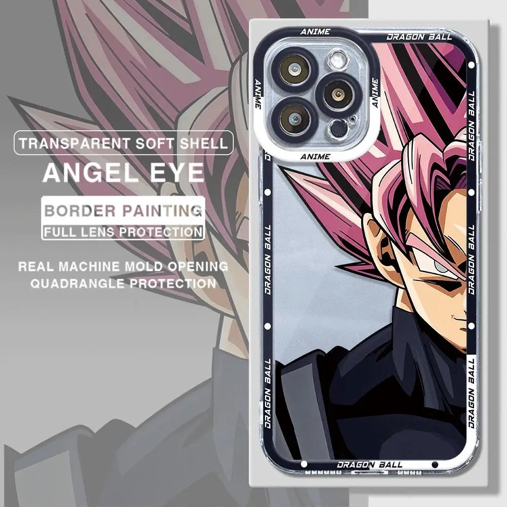 Phone Case for iPhone 13 Pro Max 15 7 8 Plus 11 Pro XS Max 14 Plus XR X 12 Mini Clear D-Dragon Ball Z Cover