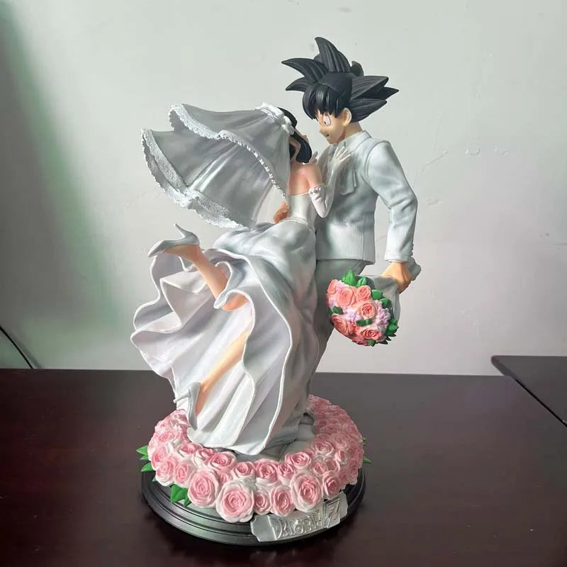 Dragon Ball Z Son Goku & Chichi Wedding Version 31cm Pvc Action Figure Collectible Model Toy Couple Statue Ornament Wedding Gift