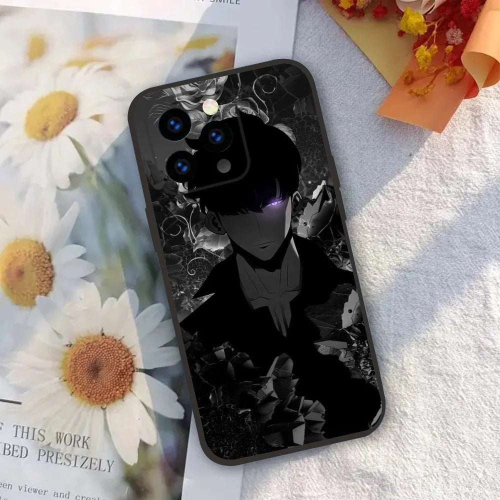 1PC Anime Solo Leveling Phone Case Silicone Soft For iPhone 16 15 14 13 12 11 X XR Plus Pro Max Plus