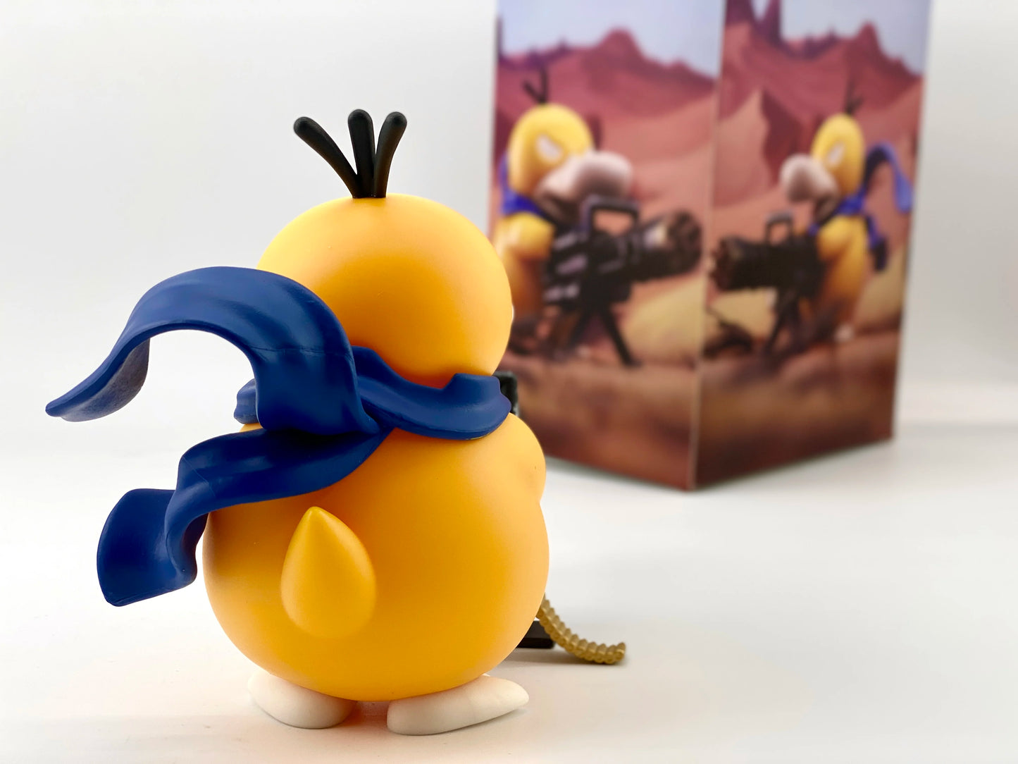 Pokemon Psyduck Gatling Gun Anime Figure Cross Dressing Toys PVC Statue Model Collection Decor Creative Peripheral Birthday Gift