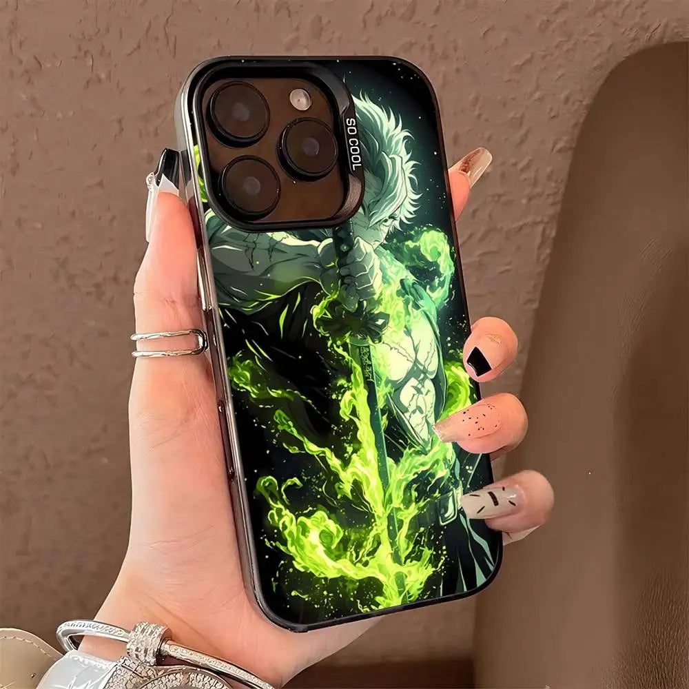 Demon Slayer Eyes Phone Case For iPhone 17 16 15 14 13 12 11 Pro MAX Matte Shockproof Back Anti Fall Matte Cover