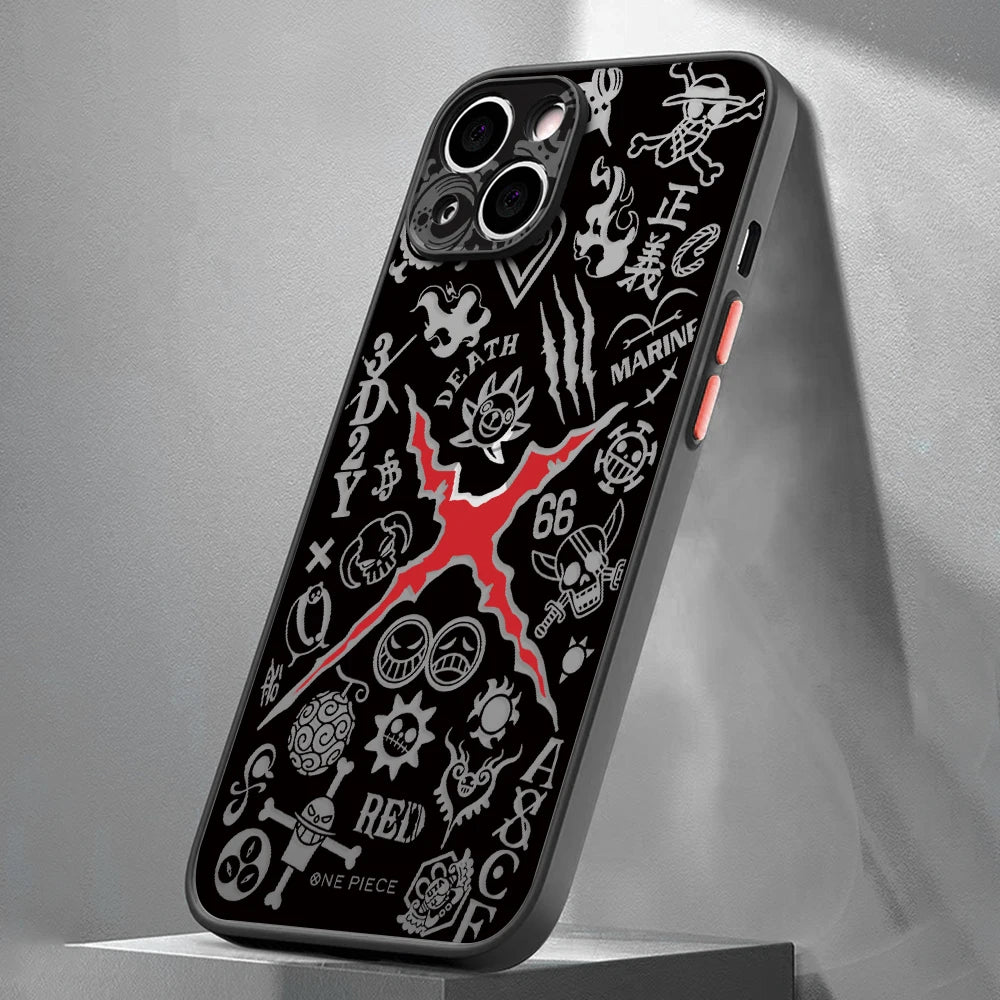 New Luffies Zoroes Phone Case for iPhone 16 15 14 Plus 13 12 Mini 11 Pro Max X Xs XR 7 8 Matte Transparent Hard Cover