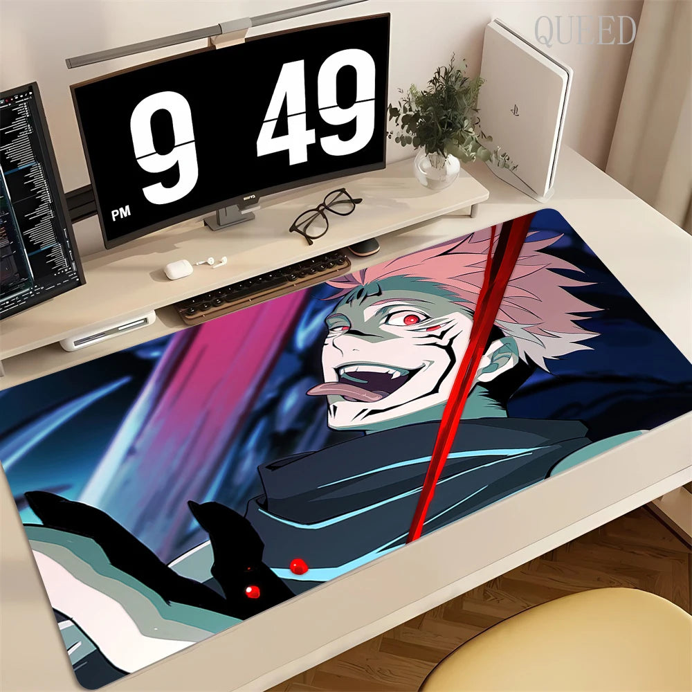 XXL Anime Jujutsu Kaisen Mouse Pad Gaming Accessories Office Gamer Keyboard Desk Mat Rubber Non-Slip Laptop Satoru Gojo Mousepad