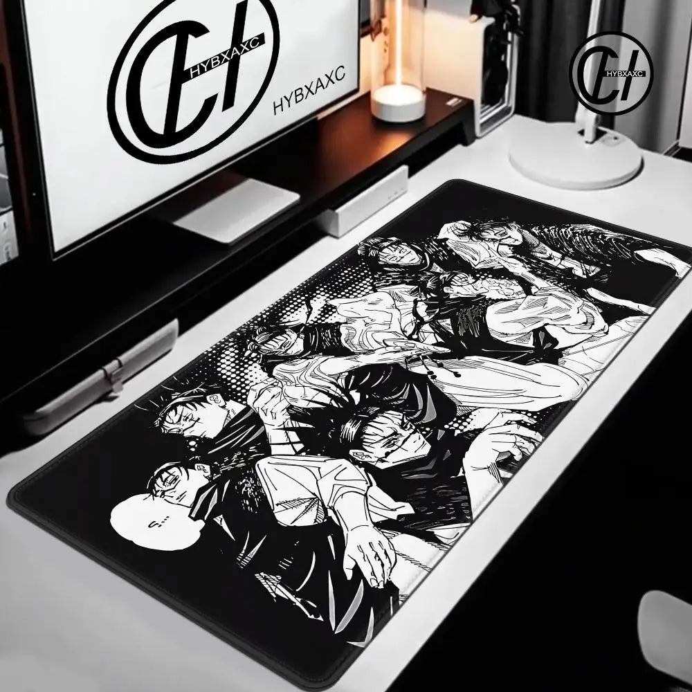 90x40CM Black Anime Jujutsu Kaisen Large Mouse Pad Ryomen Sukuna MousePads Computer Gaming Peripheral Accessories Desk Mat