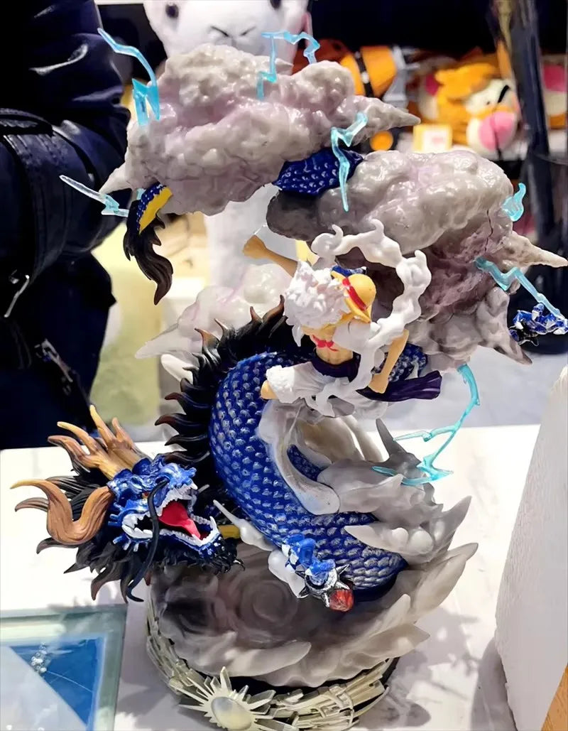 23cm Luffy Vs Kaidou Anime Figures One Piece Figures Luffy Gear 5 Statue Nika Luffy Gk Onepiece Luffy Decor Model Doll Toys Gift