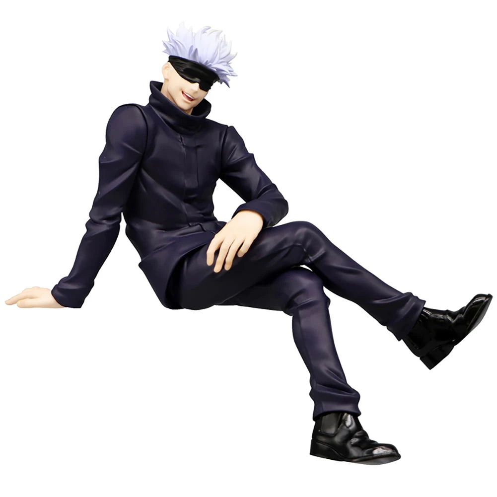 Anime JJK figure Gojo Satoru Fushiguro Toji model sitting pose action figure Computer desk decora car accessorie collection gift