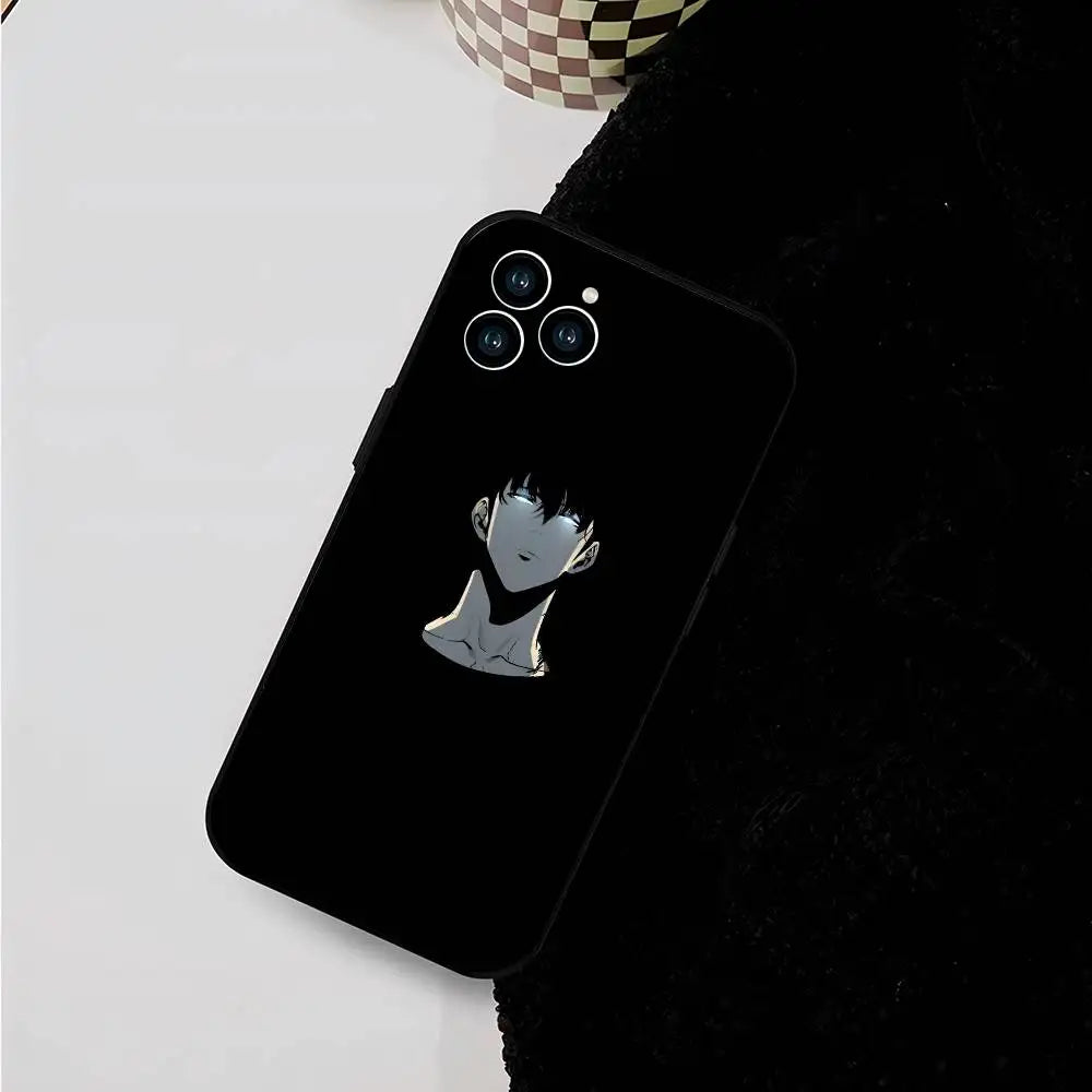 1pc Solo Leveling Anime Phone Case Silicone Soft For IPhone 16 15 14 13 12 11 X XR Plus Pro Max Plus