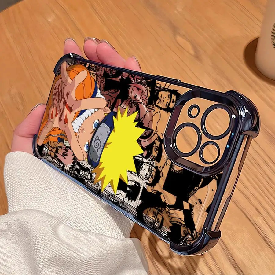 Case for iPhone 11 16 Pro Max 15 Plus 13 17 Air 14 12 Soft Phone Cover Anime Character Sasukes