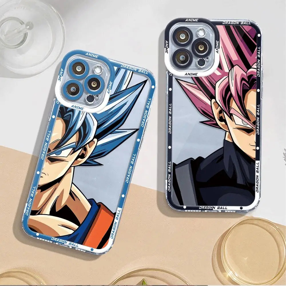 Phone Case for iPhone 13 Pro Max 15 7 8 Plus 11 Pro XS Max 14 Plus XR X 12 Mini Clear D-Dragon Ball Z Cover