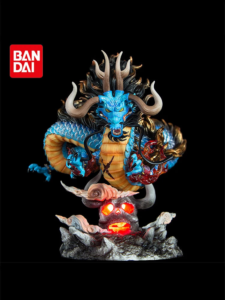 22cm One Piece Anime Figure GK Kaido Dragon Form Four Emperors With Lamp PVC Action Figure Model Dolls Antistress Toy For Gift