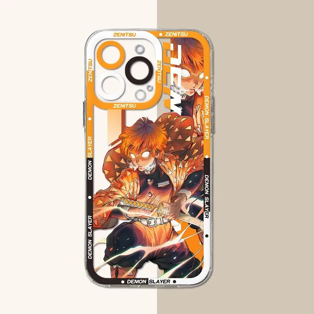 Anime Demon Slayer Kimetsu No Yaiba Phone Case For IPhone 17 Pro Max 16e 17 Air 11 15 12 14 13 16 Pro Max 15 Plus Soft TPU Cover