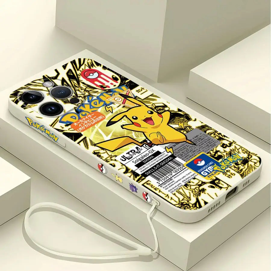 Pokemons Gengars Phone Case for iPhone 11 12 13 14 15 16 Pro Max XR XS 7 8 SE 15 Plus 13 Mini Cover