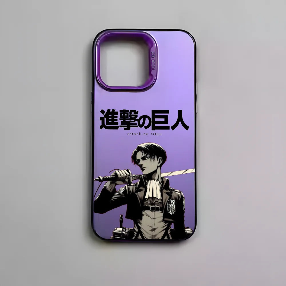 Anime Attack on Titan Phone Case For iPhone 16 15 14 13 12 11 Pro Max Plus – Colorful Gradient Soft TPU Back Cover