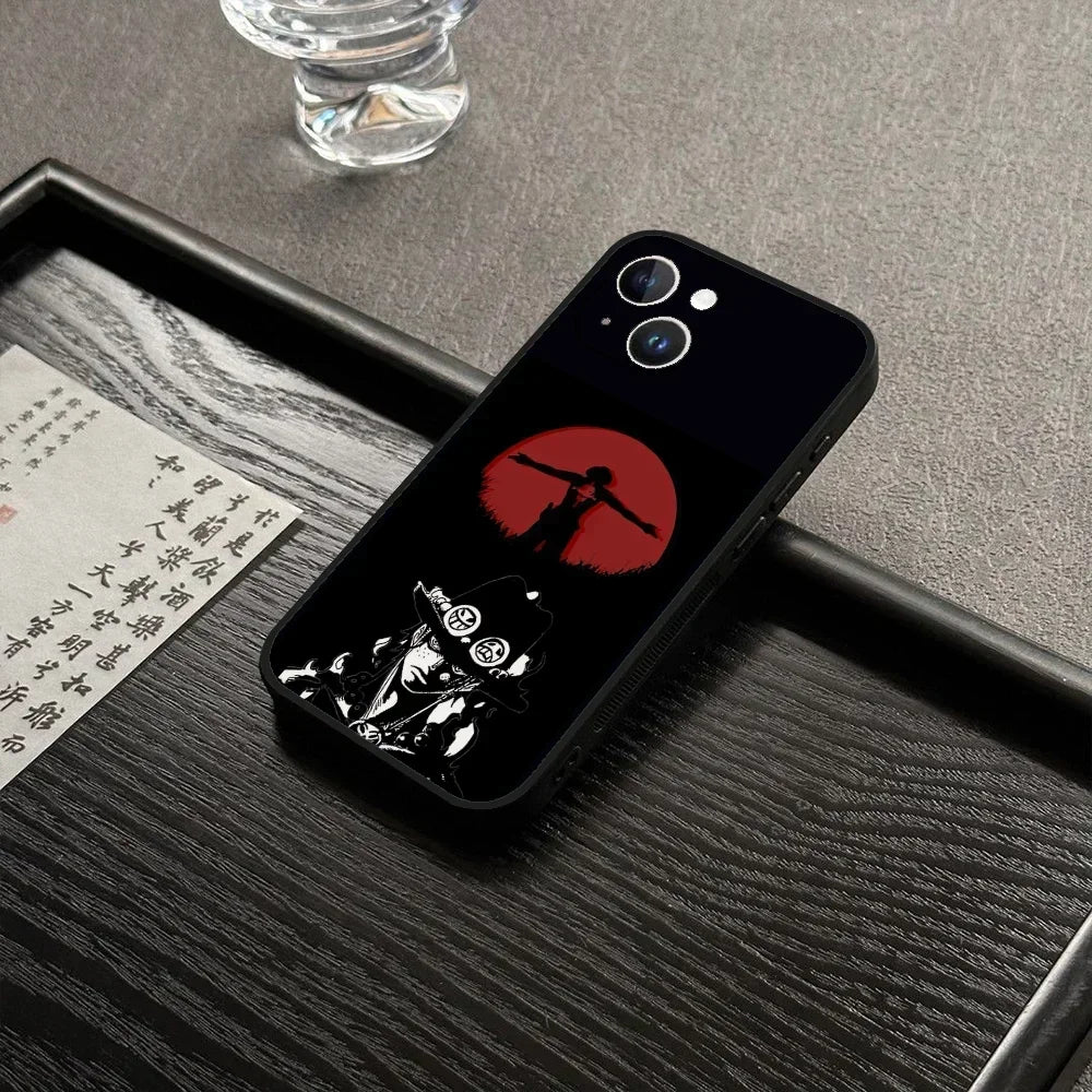 Portgas·D· Ace O-ones P-pieces Phone Case For Iphone 16 15 11 13 14 Pro Max 7 8 Plus X Xr Xs Max 12mini Black Shell Cover Case