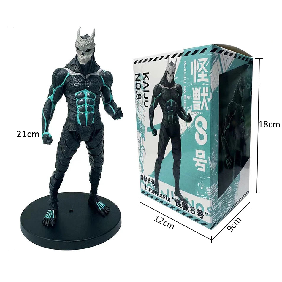 In Stock 1-4PCS Amine Kaiju No. 8 Figure Kafka Hibino Mina Ashiro Skeleton Creative PVC Model Toys Kids Action Statue Doll Gifts