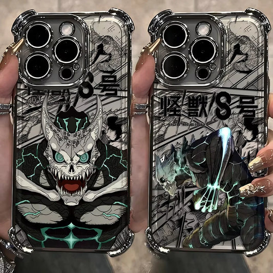Anime Kaiju No 8 Kafka Phone Case For iPhone 16 e 15 14 13 12 11 Pro Max XS X XR Plus Mini SE 2020 2022 Plating Coque Funda